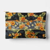 Orange Hawaiian Hibiskus Aloha Shirt Kleiner Beute Zubehörtasche (Vorderseite)