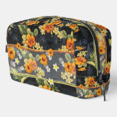 Orange Hawaiian Hibiskus Aloha Shirt Travel Bag Waschbeutel (Rechte Ecke)