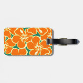 Orange Hawaiian Hibiskus Blume Gepäckanhänger (Rückseite horizontal)