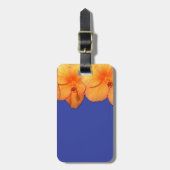 Orange Hawaiian Hibiskus Blume Gepäckanhänger (Vorderseite vertikal)