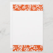 Orange Hawaiian Hibiskus Briefpapier (Vorne/Hinten)