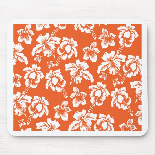 Orange Hawaiian Hibiskus Mousepad (Vorne)