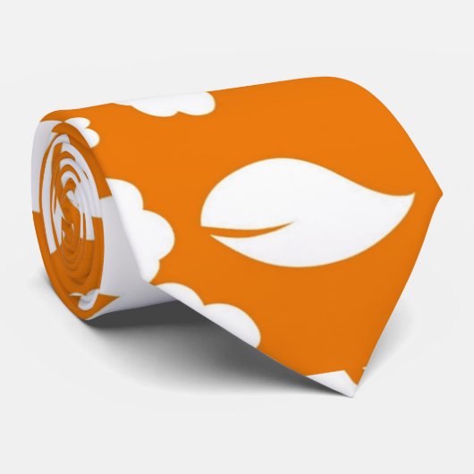 Orange Hawaiian Pattern Krawatte (Gerollt)