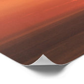 Orange Hawaiian Sunset Sky mit Vögeln und Palmen Poster (Ecke)