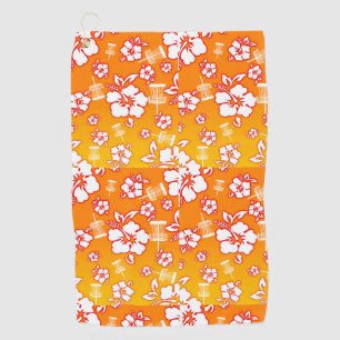 Orange Hawaiin Golfhandtuch