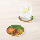 Orange Hawkweed Blüten Abstrakter Impressionismus Untersetzer (Seite)