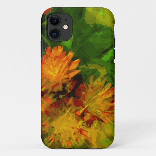 Orange Hawkweed Wildblume Abstrakt Impressionismus Case-Mate iPhone Hülle (Rückseite)