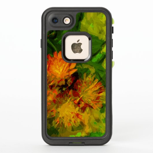 Orange Hawkweed Wildblume Blüten Abstrakt (Rückseite)