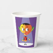 Orange Head Character Pappbecher (Vorderseite)