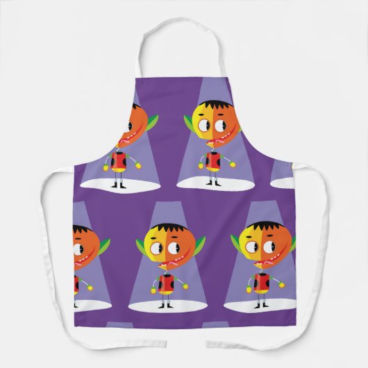 Orange Head Character Schürze (Vorderseite)