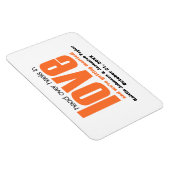 Orange Head Over Heelse Speichern Sie das Datumsfe Magnet (Rechte Seite)