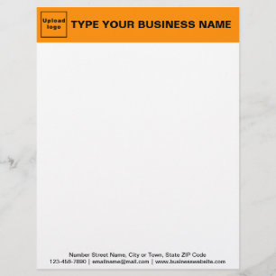 Orange Header and Black Text Footer for Business Briefbogen