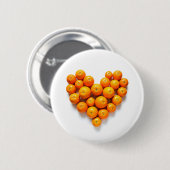 Orange Heart Button (Vorne & Hinten)