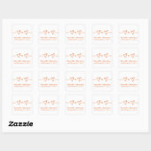 Orange Heart Equity Wedding Stickers (Blatt)