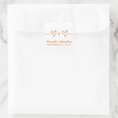 Orange Heart Equity Wedding Stickers (Tasche)