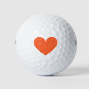 Orange Heart Golfball