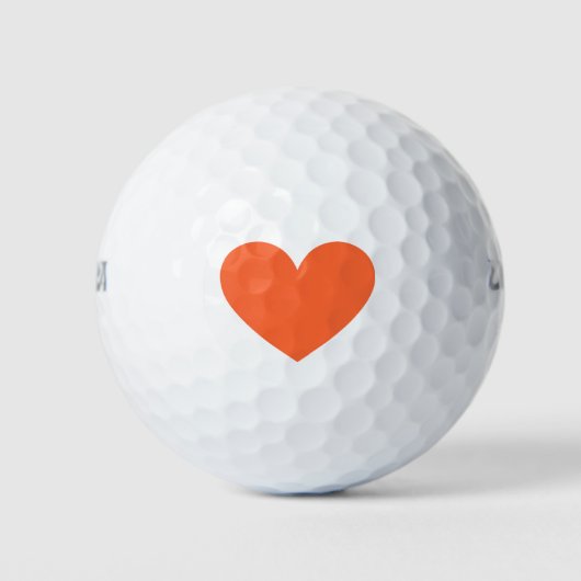 Orange Heart Golfball (Vorderseite)