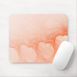 Orange Heart Line Mousepad