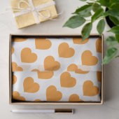 Orange Heart Modern Happy Love Notes Love Seidenpapier (Geschenk)