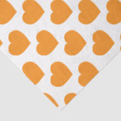 Orange Heart Modern Happy Love Notes Love Seidenpapier (Ausschnitt)