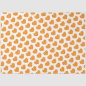 Orange Heart Modern Happy Love Notes Love Seidenpapier (Vorderseite)