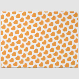 Orange Heart Modern Happy Love Notes Love Seidenpapier