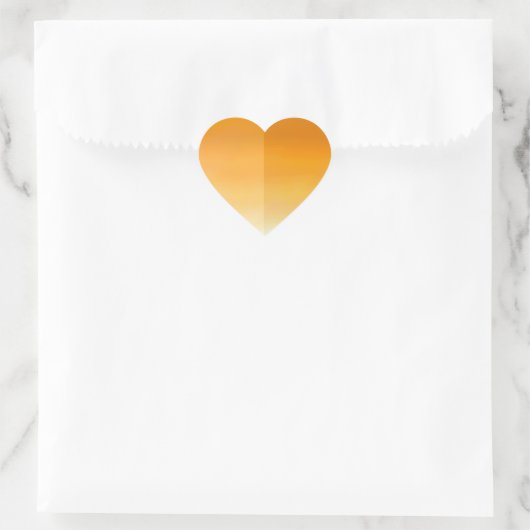 Orange Heart Petal Sticker (Tasche)