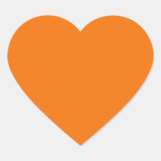 Orange Heart Sticker (Vorderseite)