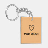 ORANGE HEART SWEET DREAM EINFACH MINIMAL SCHLÜSSELANHÄNGER (Vorderseite links)