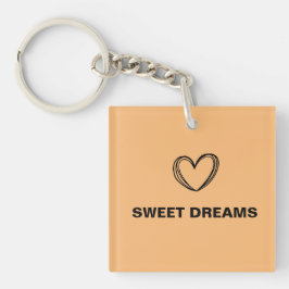 ORANGE HEART SWEET DREAM EINFACH MINIMAL SCHLÜSSELANHÄNGER