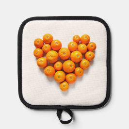 Orange Heart Topflappen