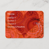 Orange Heart Wirbel Visitenkarte (Vorderseite)