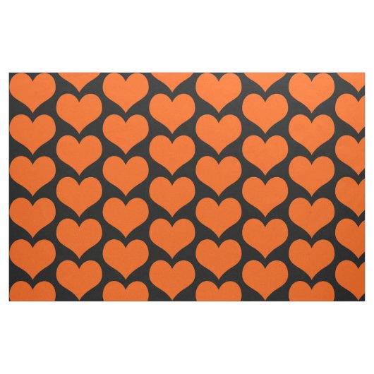 Orange Hearts Fabric Stoff (Fat Quarter (45,7 x 55,9 cm))