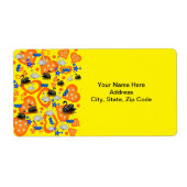 Orange Hearts Swans Labels (Vorne)