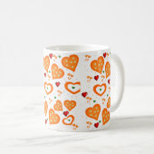 Orange Hearts Tasse (VorderseiteRechts)