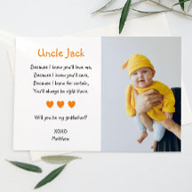 Orange Hearts werden Sie mein Pate mit Foto sein