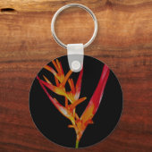 Orange Heliconia Schlüsselanhänger (Vorderseite)