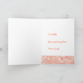 Orange Henna Greeting Card Karte (Innenseite)