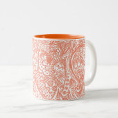 Orange Henna Tasse (VorderseiteRechts)