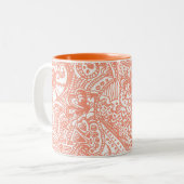 Orange Henna Tasse (Vorderseite Links)