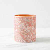 Orange Henna Tasse