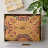 Orange Herbst farbiges ethnisches Mosaikmuster Seidenpapier (Geschenk)