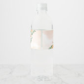 Orange Herbst Floral Pumpkin Baby Dusche Wasserflaschenetikett (Rückseite)