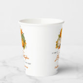 Orange Herbst Herbst Ein kleines Pumpkin Baby Dusc Pappbecher (Links)
