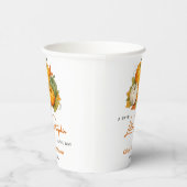 Orange Herbst Herbst Ein kleines Pumpkin Baby Dusc Pappbecher (Rechts)