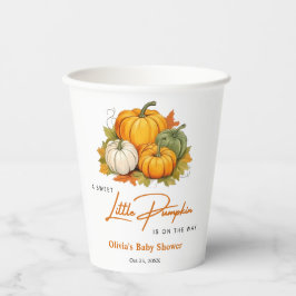 Orange Herbst Herbst Ein kleines Pumpkin Baby Dusc Pappbecher