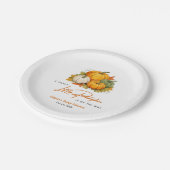 Orange Herbst Herbst Ein kleines Pumpkin Baby Dusc Pappteller (Schrägansicht)