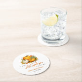 Orange Herbst Herbst Ein kleines Pumpkin Baby Dusc Runder Pappuntersetzer (Vor Ort)