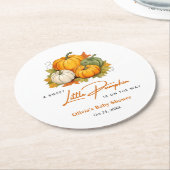 Orange Herbst Herbst Ein kleines Pumpkin Baby Dusc Runder Pappuntersetzer (Angewinkelt)