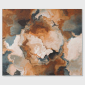 Orange Herbst Herbstfarbe Stein Geschenkpapier (Flach)